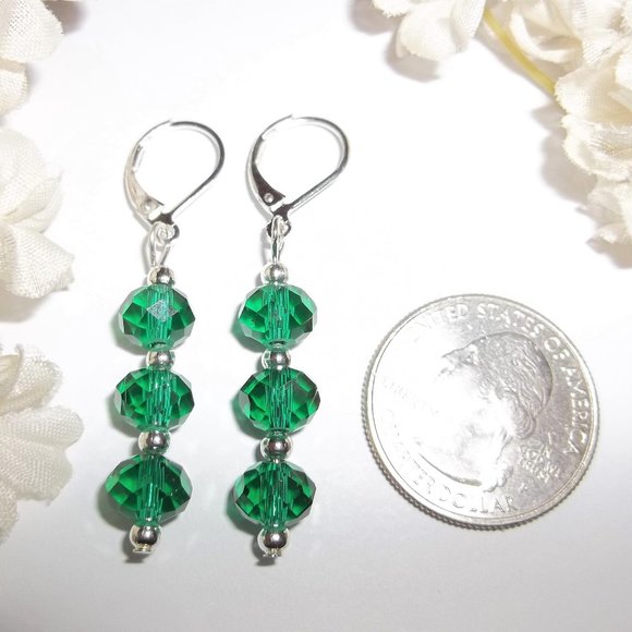 Earring, Green Earring, Earring, Earring, Earring, Earring, Earring Earring 7907 - Picture 2 of 8